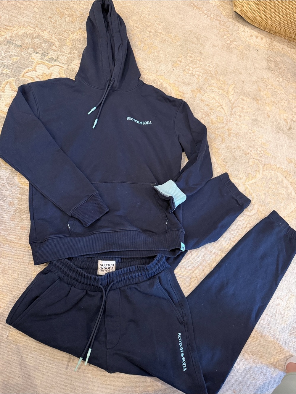 Scotch & Soda Navy & Light Blue Hoodie and Jogger Set